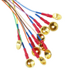 Electrodes Grass Gold Cup, 244cm de câble, 10 pièces